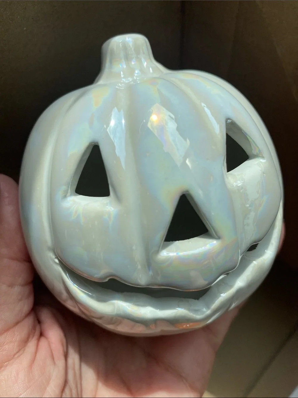 Ceramic Jack-o'-Lantern Pumpkin Decor Set